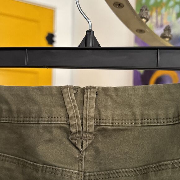 Curve Appeal Jeans Womens High Rise Stretch Green Comfort Minimalist Jegging - Picture 5 of 6